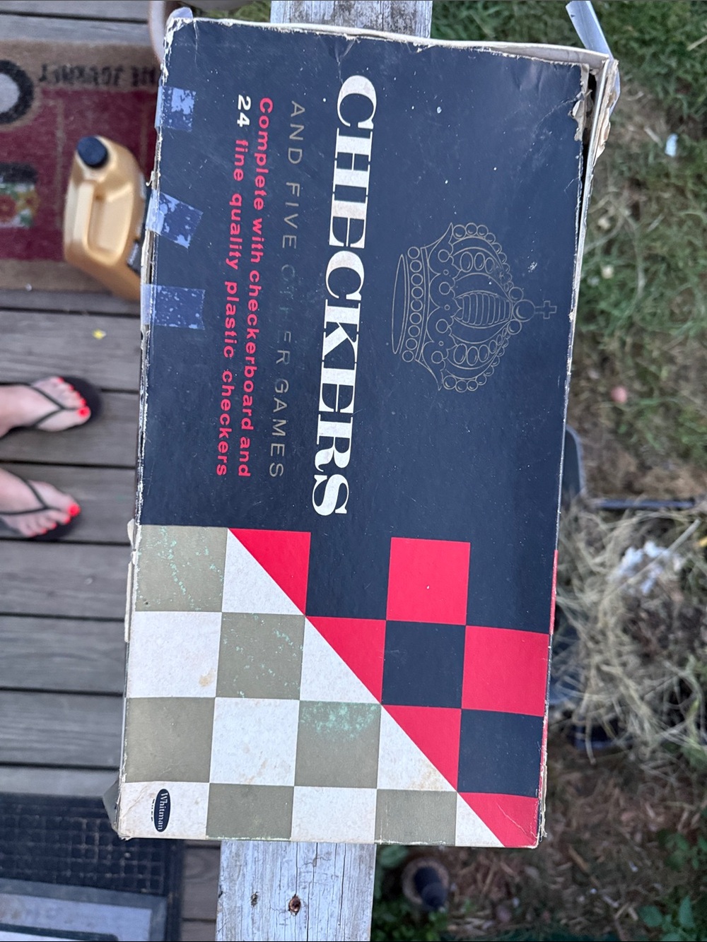 Classic Checkers Game Set - Black and Red made back I’m the 50s